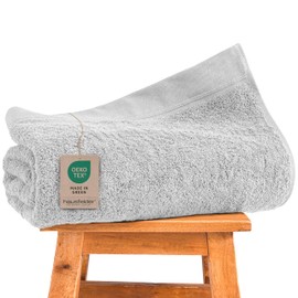 Hausfelder Sauna Towel 80 x 200 cm - Premium 500 g/m² Sauna Towel Large - Women's and Men's Sauna Towel, 100% Cotton, Oeko-Tex Certified (80 x 200 cm, Light Grey)