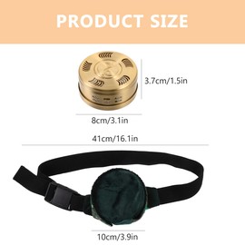 LALAFINA 2pcs Moxibustion Box Smokeless Copper Moxa Box Portable Therapy Bag for Waist Neck Knee Shoulder Back, Ideal for