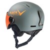 Black Crevice Leogang Children's Visor Helmet, Matt Gun/Orange, 48-52 cm