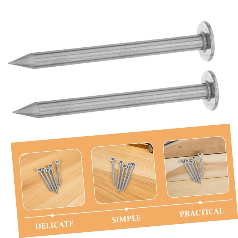 Kisangel 6pcs Stainless Steel Survey Spikes Heavy Duty Flat Head