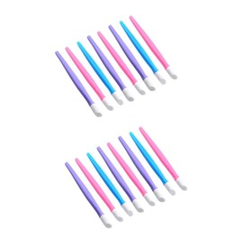 Healvian 100pcs Nail Art Tool Rubber Press Pen Multi-function Cuticle Pusher and Embossing Stick for Professional and Home Use Random Color Nail Art Accessories