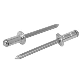 Gesipa PolyGrip® Blind Rivets / Multi-Range Blind Rivets Aluminium / Galvanised Steel Flat Round Head for Material Thickness 0.5-5.0 mm Pop Rivets Hollow Rivets 3.2 x 8 mm Pack of 25