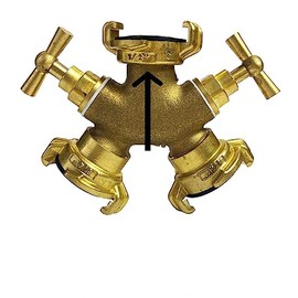 Brass GEKA Type Hose Quick Connect Adapter Claw Fitting Pipe Splitters Lance 3/4 1/2 Male Female (3-Way Splitter with valves)