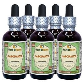 Herbal Terra LLC Jaborandi (Pilocarpus Jaborandi) Dried Leaf Alcohol-Free Liquid Extract 5x2 oz