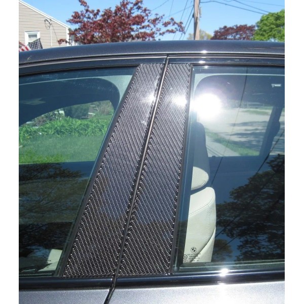 304 Trims REAL CARBON FIBER Pillar Posts 6PCS Door Trim