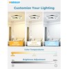 VOLISUN Low Profile Ceiling Fans with Lights and Remote, Bladeless