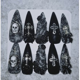 Gothic Goth Nail Tips / 고딕 고스 네일팁