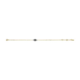 Fossil JFS00582998 Women's Bracelet Sterling Silver, Length: 165 mm + 30 mm, Width: 12.4 mm, Height: 7.6 mm Gold, Silver 14 K Gold-Plated Sterling Silver Bracelet, 14K Gold Plated Sterling Silver, No