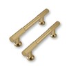 CABDM 10Pack 3.5Inch Solid Kitchen Cabinet Handles Champagne Bronze Cabinet