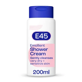 E45 E45 Shower Cream for Dry, Sensitive, and Itchy Skin - Moisturising Body Wash for Men and Women - Helps Maintain Skin pH - Suitable for Eczema and Dermatologically Tested - 200 ml