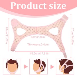 EIROVYA 1 Stück SchnarChstopper, Anti Schnarchen Kinnriemen,Wirksam Hilft Gegen Schnarchgerät Zur Schnarchreduzierung.einstellbare Geräte,Weich, reduziert wirksam das Schnarchen(Rosa)