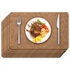Maxpearl Faux Leather Placemats Set of 6 - Waterproof -