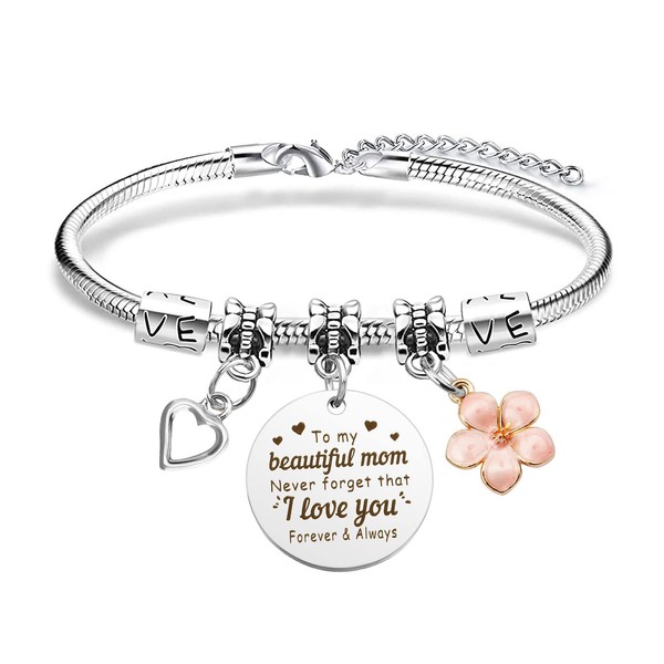 Gifts for Mom from Son Daughter Bracelet for Mom Accessories Mothers Day Gifts from Husband Good Christmas Gifts for Your Mom Mother's Day Gifts Ideas Thanksgiving Gifts Valentine's Day Gifts