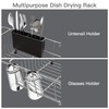 Over the Sink Expandable Dish Drainer Drying Rack In Stainless