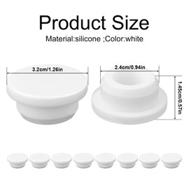 8pcs Silicone Sink Spillover Cap, Kitchen Bathroom Sink Overflow Hole Cover Round Rubber Basin Trim Ring Insert Plug for Hone Use