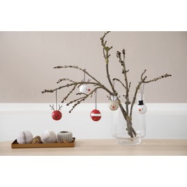 Hoptimist Santa Ornament 6.2 x 6.2 x 5.8 cm Pack of 2 Red