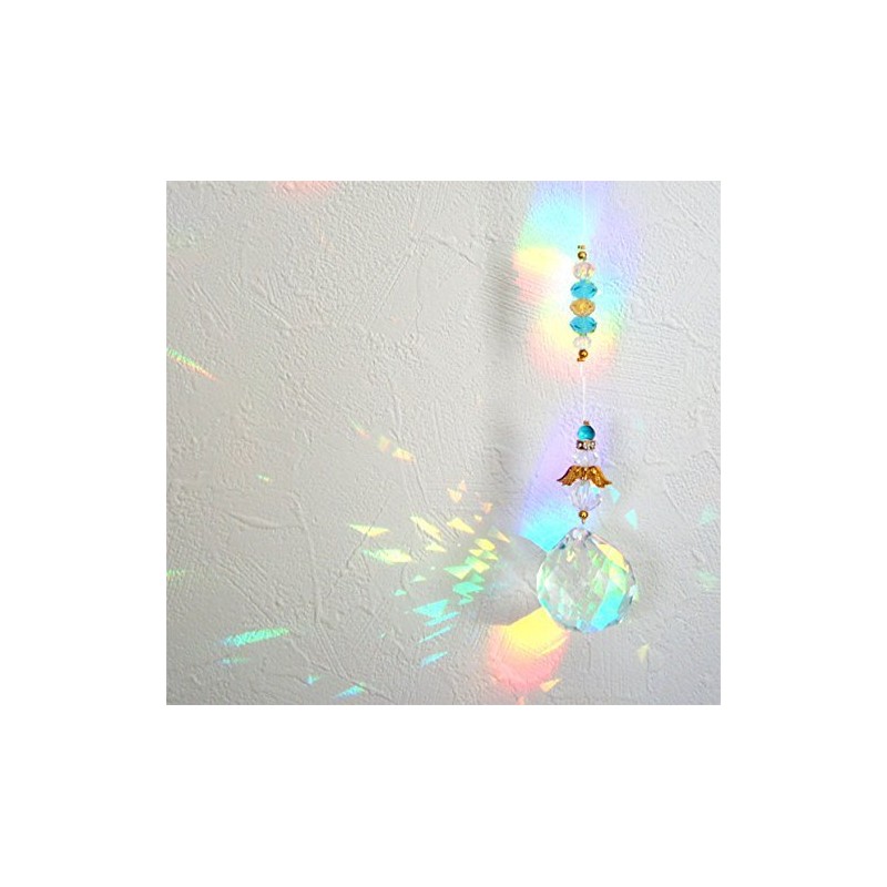 angel suncatcher blue