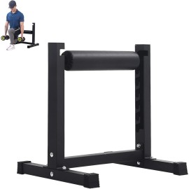 Unbranded Adjustable Split Squat Stand Roller 7-Level Height Settings for Bulgarian Squats