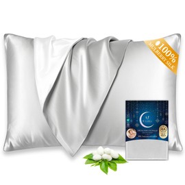 Utukky 100% Mulberry Silk Pillowcase for Hair and Skin - 22Momme 6A Grade Silk Pillow Case - Envelope Enclosure - Breathable Cooling Pillow Cover