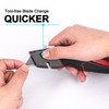 HAUTMEC Heavy-Duty Utility Knife, Safety Box Cutter with Auto-Retracting &