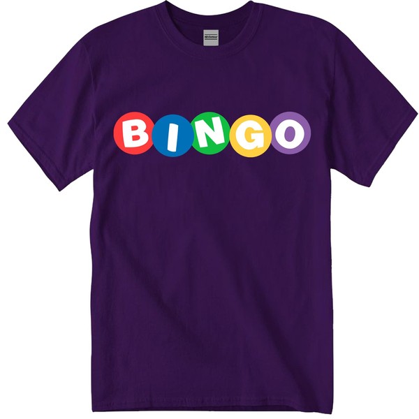 Ideal Tshirt Lady Bingo - Short Sleeve 100% Cotton Unisex Purple Men/Women Graphic Tees Tshirts 2XL