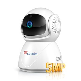 ctronics 5MP PTZ Indoor WiFi Surveillance Camera, 2.4GHz/5GHz Dual Band WiFi IP Camera Indoor with 355°/90° Swivel, Motion / Human Detection, Automatic Tracking, IR Night Vision, 2-Way Audio