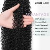 YDDM Black Women's Tape Extensions, Real Hair, Black, Kinky Curly