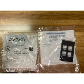 Commscope 108406414 M14CH-003 Type Furniture Faceplates Four Port Black