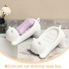 Cat Design Soap Dish with Automatic Drain (19 x 10