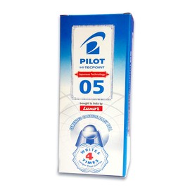 Pilot 05 Hi Tecpoint Pen,Pack Of 12 (Blue) White