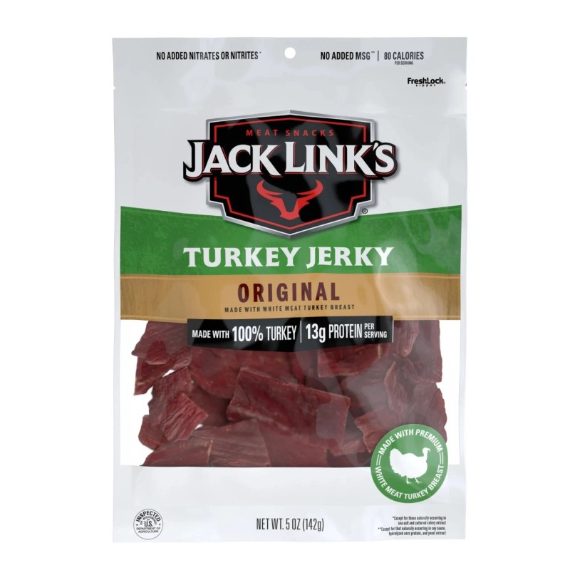 Jack Link’s Turkey Jerky, Original, Made with 100% Turkey, 13g