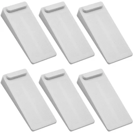 Rubber Door Stoppers 6 Pack, Heavy Duty No-Slip Adjustable Height and Stackable Door Stop Wedge Doorstop Work Well on All Surfaces Wedge