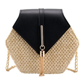 Bausweety Women's Crossbody Bag Cute Straw Shoulder Bag