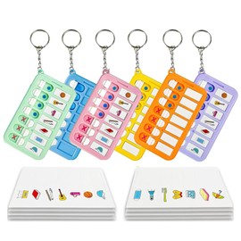 Forgotten Items Checker, 6 Pieces Belongings Checklist, Key Chain Type, To Do List, For Children, Habits, Time Management, Portable, Convenient, Daily Work, Elderly Care, Prevention of Forgotten Items