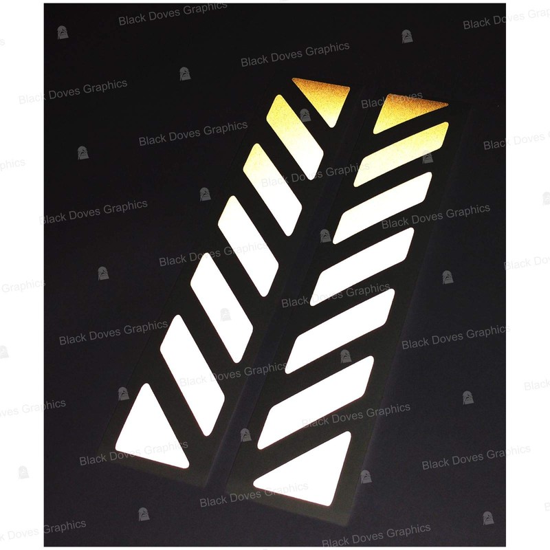2 x Reflective Stickers for Touratech Motorcycle Aluminium Panniers (Black