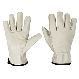 Truper GU-743, Guantes de piel de cerdo tipo operador durabilidad y resistencia
