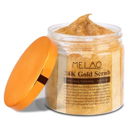 Exfoliante de Oro de 24 Quilates, Exfoliante Corporal Hidratante para el Rostro Mediante Exfoliante Exfoliante de Ducha con Propiedades...            