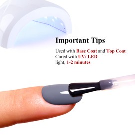 Gel Polish, 0.5 Fl Oz Grey Gel Nail Polish Nude Autumn Winter Soak Off LED UV Gel Nail Polish Art Starter Manicure Salon DIY Nail Gel Polish