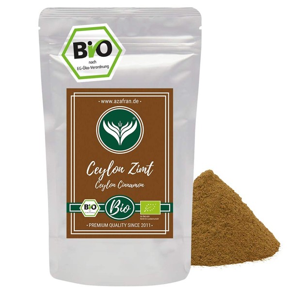Azafran Organic Ceylon Cinnamon Ground Cinnamon Powder with Low Coumarin 250g