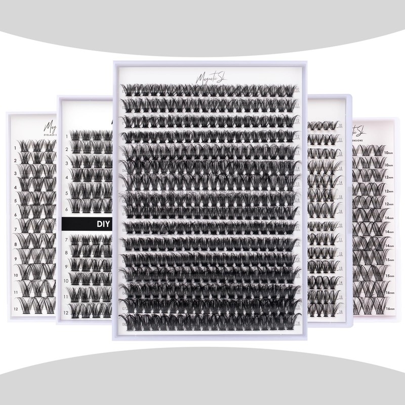DIY Lash Extensions Kit 320pcs Individual Lashes Clusters 60D 80D
