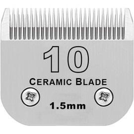 Detachable Pet Dog Grooming Ceramic Blades,Compatible with Andis Size-10 Cut Length 1/16"(1.5mm),Compatible with Oster A5, Wahl KM Series Clippers