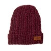 Britt's Knits Women's Soft Chenille Plush-Lined Thick Knit Cold Weather Hat Ski Cuff Cap - Wine
