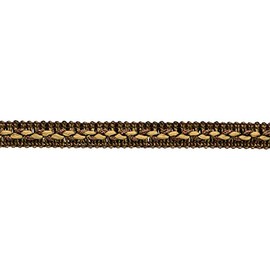 5/8" (1.5cm) Decorative Knitted Gimp Braid Trim (Style# 0058ST) Saddle Brown Multicolor #P63 (Light Brown, Dark Beige, Pure Black) 5 Yard Value Pack (4.5m/15 ft)