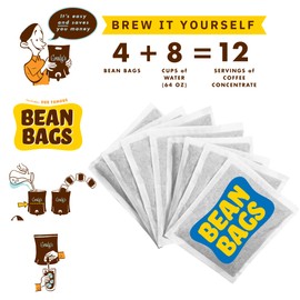 GRADY’S COLD BREW, New Orleans Style, 100% Arabica Ground Coffee & Chicory Pouches, TWO Boxes of Four Easy-to-Brew Bean Bags, Makes 24 drinks