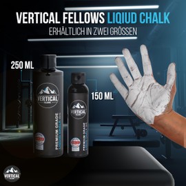 VERTICAL FELLOWS Liquid Chalk 150 ml – Dermatest Very Good – Liquid Chalk for Climbing, Bouldering, Weightlifting, Crossfit, Liquid Magnesia for Gymnastics