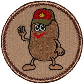 Potato Scout Patrol Patch - 2" Diameter Round Embroidered Patch (Sew-on)