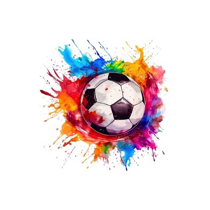 amy2004marie Fabric Panel 14"x14" Soccer Ball 100% Cotton Quilting Panel