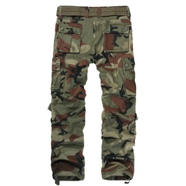 GSGGIG Cargo Pants Women, Camo Hiking Pants, Casual Y2K Parachute Pants with Zipper Pockets G2039G C29 Camo 12