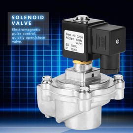 Solenoid Pulse Valve, DMF-Z-25 Right Angle 1 Inch Electromagnetic Pulse Valve, 0.2-0.8MPa Aluminum Alloy Solenoid Valve for Pulse Bag Filter System(DC 24V)