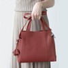 Balcos Women's Genuine Leather Handbag Shoulder Bag with Charm 2-Way